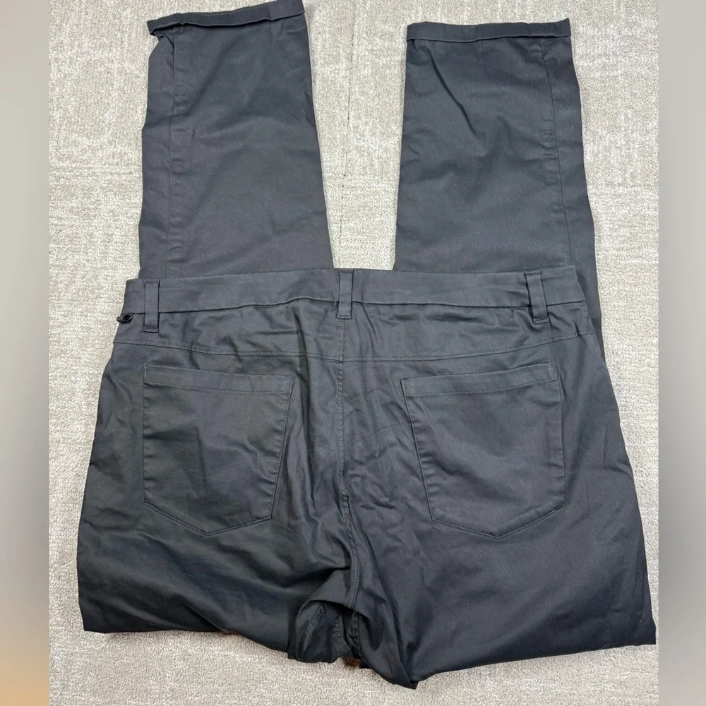 Lululemon ABC Cotton Straight Slim Black Pant Men Size 36